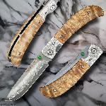 Zav�rac� EDC n�� Dellinger Scorpion Maple Burlwood, San Mai SKD11